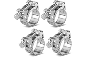 Poppstar 2 Pièces Colliers de Serrage à Boulon en T en Acier Inoxydable, Plage de Serrage 29-31mm, Largeur 20mm, W4