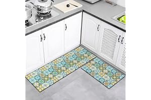 LXTOPN Kitchen Floor Mats, Kitchen Mats Non Slip washable, Anti fatigue kitchen Runner Rug for Kitchen Bedroom