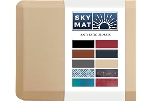 SKY MAT Sky Solutions Tapete antifatiga acolchado – alfombra de cocina de 3/4 pulgadas, tapete de escritorio antideslizante, duradero y resistente