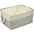KOLORR Flourish Extra Large Cloth Basket with Bag | Grey | Fabric Storage Organizer with Handles Foldable Storage Baskets for Organizing Toys,Books,Shelves,Closet,Large Storage Box | 48*39.5*26.5 cm