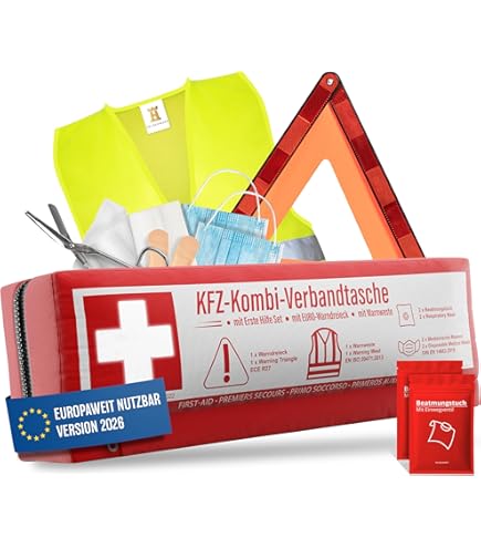 Auto Veiligheidsset - Met Gevarendriehoek & Sleepkabel Complete Auto Pechset 12 Delig Noodpakket Auto Noodgereedschap Veiligheidsset 12 In 1 Pechhulp Set Auto Met Hamer Vestzaklamp