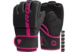 RDX MMA Guanti Grappling Sparring Allenamento, Maya Hide Pelle, KARA Precurvato Imbottitura Guantoni, Gabbia Gloves Per Kickboxing Arti Marziali Muay Thai Sacco Boxe Combattimento Uomo Donna