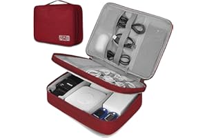 XINGXINRONG Sac Électronique Multifonctionnel Sac Câble Portable Étanche Pochette Rangement Accessoires Sacoche Organisateur Universelle pour Clé USB, Carte mémoire, Chargeur, Power Bank,1 Paquet