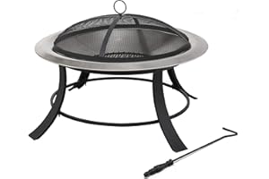 Tepro Cheminée Silver City, Noir/Argent (74 x 74 x 50 cm)