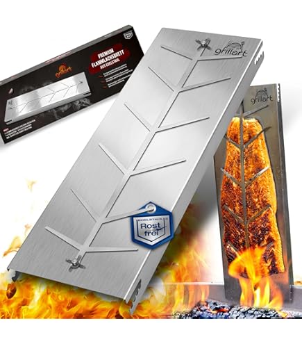 Supporto Per Salmone FENNEK In Acciaio Inox - Per Barbecue E Braciere, Meccanismo Di Serraggio Regolabile, Made In Germany - Foto 8