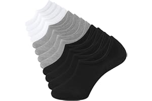 CLOSEMATE 6 Par Niewidoczne Skarpetki dla Męskie i Damskie Sneaker Skarpety Oddychające Bawełniane z Antypoślizgowe Silikonowe
