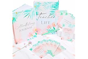 BELLALISIA Teacher Gifts – Thank You Teacher Journal Notebook with 40 Mindfulness Affirmation Cards & Pen | Teacher Appreciation, End of Term & Christmas Gift for Headteachers, Assistants, Tutors, Coaches (A5)