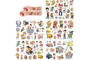 LANSEEDE 5 sheets Temporary Tattoos Skin Stickers (100+designs), Birthday for Boys Girls Kids School Supplies, Party Supplies Favors, Stickers Gift for Kids