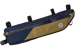 AGU Tube Bikepacking Borsa Bici Telaio, Borsello Bici da Fissare al Telaio, Borsa Telaio Bici Idrorepellente, Riflettente, Montaggio Semplice, Poliestere Riciclato - Blu - 4L