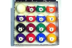 SGL POOL BALLS SPOTS & STRIPES 1 1/2" (3.81cm) SMALL BALLS FOR HOME USE TABLES**