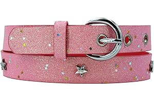 EANAGO Cinturón infantil "Superstar pink" para niñas (guardería y primaria), tamaño del cinturón 55 o 65 cm, color rosa brillante