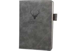 EARNING POWER Notebook A5, Journal A5 Notebook Notepad Note Book, 360 Pages Hardcover Journal Notebooks with Pen Loop for Office School Home Business Writing & Note Taking (Gray)