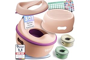 VALY & OLI Valy&Oli® 3in1 Töpfchen für Kinder - Toilettensitz Kinder & Hocker - Ergonomisch, Bequem & Vielseitig - Leicht zu reinigen & sicher - Potty & Tritthocker Kinder - Ab 18 Monaten - Lila