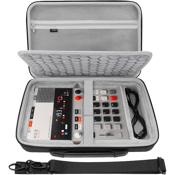 Custodia Rigida EVA Per Teenage Engineering TP-7 - Protettiva, Antishock, Con Cinturino Da Polso, Grigio Scuro