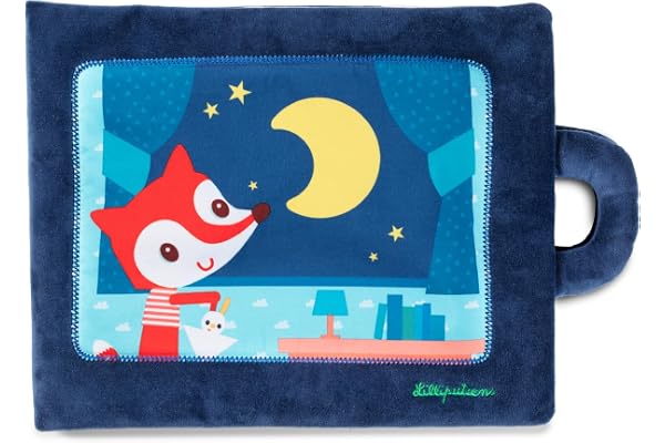 LILLIPUTIENS - Livre d’Activités en Tissu - Bonsoir Petit Renard - Rituel du Coucher Interactif pour Enfants avec Accessoires - 28 x 22cm - Développe Motricité et Imagination - Dès 18 Mois - 83271