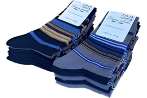 DREAM SOCKS 6 paia calze corte da uomo a metà polpaccio in cotone filo di scozia elasticizzate,calzini molto leggeri made in italy rimagliate a mano