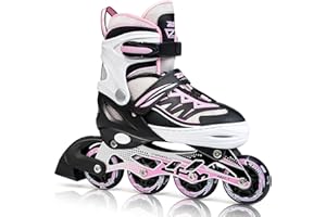 2PM SPORTS Cytia Pattini in linea da Ragazza Regolabili con Ruote in PU 82A, Pattini per Bambina e Bambini e Bambino