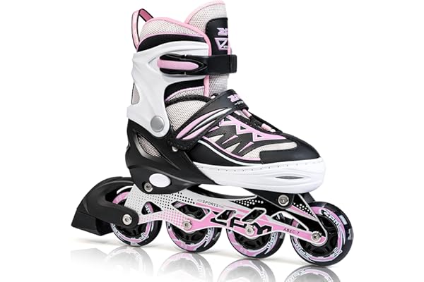 2PM SPORTS Cytia Taille réglable en Ligne de Patins en Ligne à Pleine lumière LED Roues, Rollers en Ligne pour pour Enfants, Femmes et Hommes