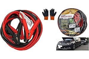 LEDSA MART 6 Metres 1000amp Heavy Duty Jump Leads Professional Booster Cables for HGV Cars Vans Truck with Safety Gloves and Carry Case