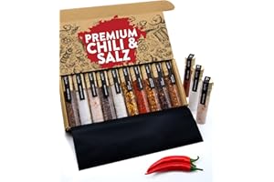 ‎TIMBER TASTE TIMBER TASTE® Scharfes Salz & Chili Gewürze Geschenkset [BIS 1.200.000 SCOVILLE] | Erlesene Salze & Chili Gewürze aus aller Welt | Exklusives Weihnachts-geschenk für Männer & Frauen | 10er Set