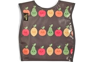 Bibetta Weaning baby bib Wipeezee Wipe Clean Baby Feeding Bib with Crumb Catcher Pocket for Babies and Toddlers Roll up