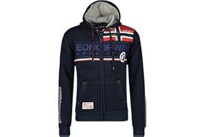 GEO NORWAY Geographical Norway Flipper Men - Felpa Cappuccio con Tasca A Canguro Uomo - Felpa Pullover Hoody Caldo A Maniche Lunghe - Abito Ideale Primavera Estate Autunno Inverno