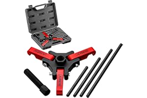 ARES 71002 - Harmonic Balancer Puller Set - Remove Damper Pulleys in Tight Engine Compartments Without Removing The Radiator - Storage Case Included