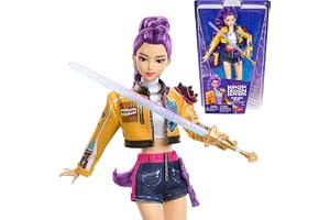 Mattel KPOP Demon Hunters HUNTR/X Rumi Muñeca de Moda | Luce el look 'Cómo se hace', accesorio espada, inspir…