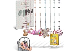 BOBY´S Cup Catcher Baby 2er Pack/BPA-freie Kinderwagen Spielzeug Kette/dehnbarer Baby Cup Holder Strap/Schnullerkette für Babys Gadgets wie Trinkbecher oder Beißring als Kinderwagen Zubehör