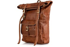 Berliner Bags Zaino vintage Leeds in pelle con scomparto per computer portatile per uomo e donna