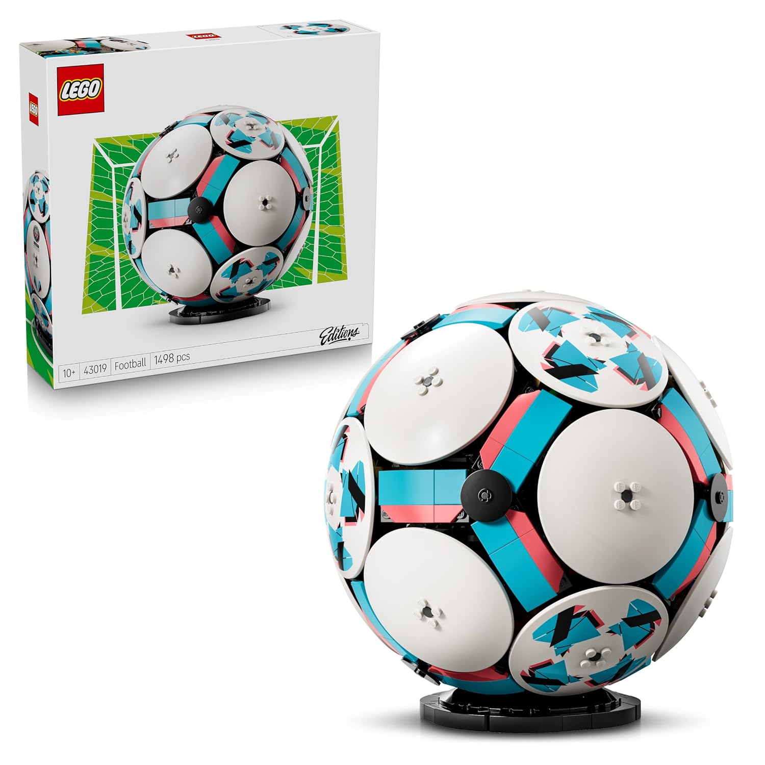 LEGO Editions Voetbal – 3D-Display Bouwpakket voor Kinderen met Interactief Mini-Stadion – Vaderdag Cadeau voor Papa of Verrassing voor Jongens en Meisjes Vanaf 10 Jaar – 43019