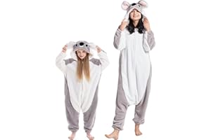DarkCom Animal Onesie pour Enfants et Adultes,Vêtements de Nuit Combinaison Parent-Enfant Cosplay Halloween Kigurumi Costume Pyjama de Noël