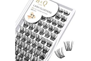 B&QAUGEN Lash Cluster B05 Mixed Tray 72 Clusters B&Q Lash Clusters C D Curl Individual Cluster Lashes Mega Volume Eyelash Clusters DIY Lash Extensions Soft Fluffy Cluster Eyelash Extensions(B05,D-8-16mix)