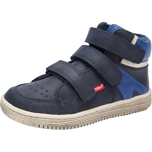 Bottes Kickers Fille Tackland - Cuir Souple - Semelle Flexible - Taille Cheville