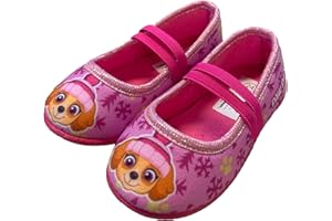 Leomil PAW PATROL Hausschuhe Mädchen von 2 bis 6 Jahre, Warme Pantoffeln mit Paw Patrol Skye Motiv, Bequemer Schuhe für Kindergarten, Freizeitschuhe Kleinkind mit Glitzer, Puschen ideal fur Schule