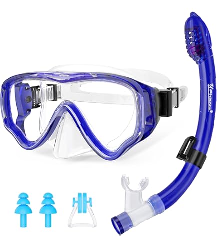 TECNOPRO Unisex Jugend S3-275954 Schnorchel, TRANSPARENT/Blue, Einheitsgröße EU (Packung mit 2 TECNOPRO Unisex Jugend S3-275954 Schnorchel, TRANSPARENT/Blue, Einheitsgröße EU (Packung mit 2