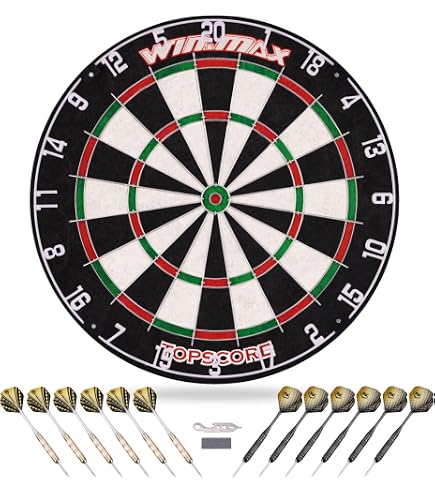 Roleo Steeldart Set – Unicorn Eclipse Pro Dartscheibe, Catchring & 2 Pfeile In Box, Komplett Für Zu Hause