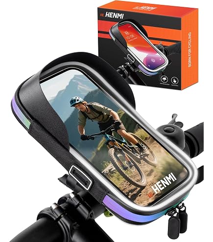 BAONUOR Mobile Phone Holder Bicycle Waterproof Handlebar Bag Mobile Phone Holder Motorcycle 360° Rotatable Bicycle Mount for 4.7-7 Inch Smartphone Bicycle Handlebar Bag Sports & Outdoors