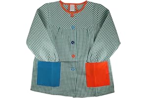 rparty Bata Escolar Infantil Babi Escolar Niño o Niña para Guarderia y Colegio Cuadrado con Botoens