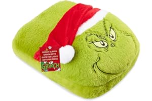 Get Trend The Grinch Scaldapiedi Donna e Adolescenti, Scaldino Piedi in Pile Morbido Non Elettrico Adulti, Antiscivolo, Sollievo per Piedi Freddi (Verde Grinch)