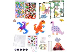 Shinybox Kit de 1000 Cuentas para Planchar 10mm XL, Juego Completo con 10 Plantillas, Placas y Accesorios, Perlas de Fusión para Niños +3 Años