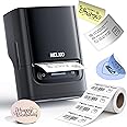 Nelko PM220 Bluetooth Thermal Label Printer, Portable Label Maker Machine for iOS & Android Phone, Label Maker for Clothing, Jewellery, Retail, Address, Barcode, Home, with 1 Roll 40x30mm（Black）