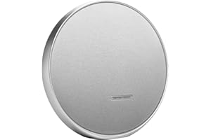 Harman Kardon Onyx Studio 9, Przenośny Głośnik Bluetooth do Domu z Auracast, Adaptacyjnym Samodostrajaniem, Technologią Constant Sound Field, USB, Wbudowanym Akumulatorem i 8H Odtwarzania, Szary