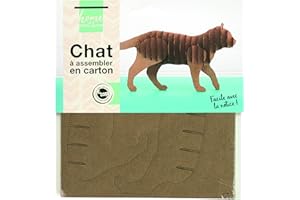 MÉGACRÉA MegaCrea DIY Maquette en Carton Animaux Chat 17 x 10 x 5 cm