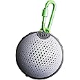 Boompods Aquablaster Small Portable Bluetooth Speaker - Mini Wireless Speakers with Amazon Alexa Capabilities, IPX7 Waterproof Shower Speaker, Mounting Options for Bathroom & Travel - Grey/Green