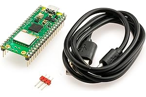 SEENGREAT Raspberry Pi Pico WiFi Microcontroller Board, built-in WiFi, Raspberry Pi RP2040 Chip, CYW43439 Wireless chip, Dual Core ARM Cortex M0+, con intestazione pre-soldered (codice colore)