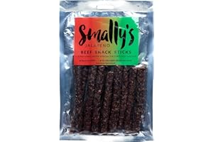 Smally's Biltong - Beef Snack Sticks, Jalapeno Flavour Droewors, High Protein Beef Snack, Traditional South African Air Cured Beef Sausage - 500g Pack