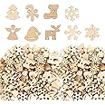 10pcs décoration d'arbre de Noël mini pendentif poupée en bois