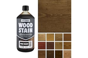 Littlefair's Holzbeize auf Wasserbasis - (Dunkler Walnuss) - ungiftig, umweltfreundlich und schnell trocknend - Einfach aufzutragende, konzentrierte Formel für alle Holzarten - 1 LTR