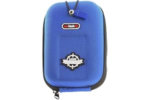 Navitech Etui Rigide Bleu Télémètre EVA/Housse - Compatible avec le Blue Tees Golf Series 2 Pro Slope Laser Rangefinder